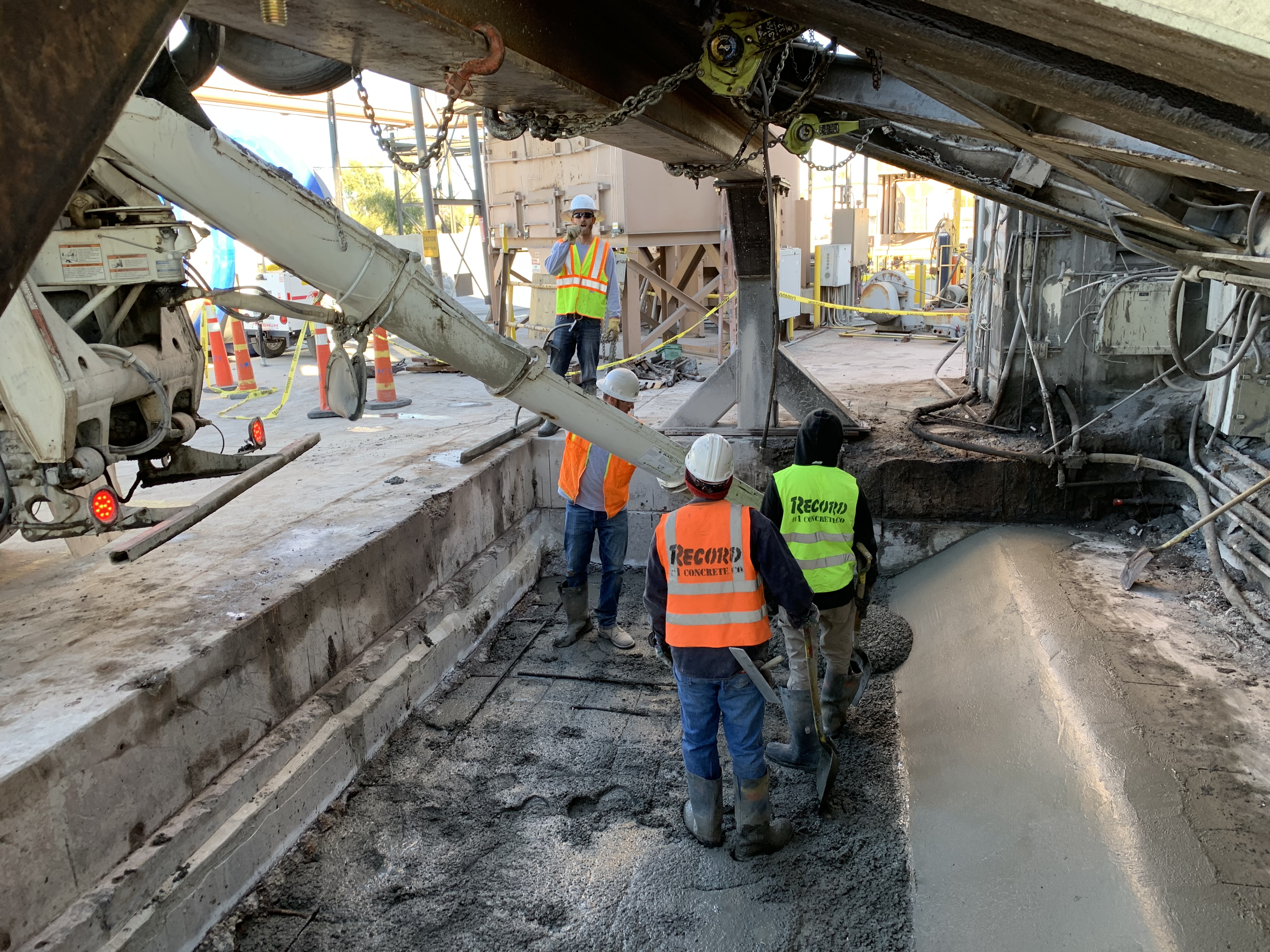 Foundation pour in progress